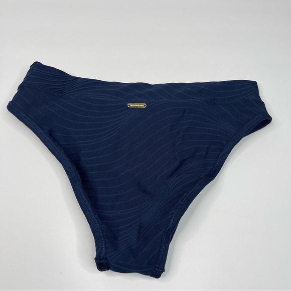 Kenny Flowers The Ravello Textured Navy Jacquard Classic Bikini Bottom XS NWOT - Picture 4 of 6